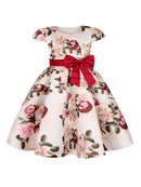 Vestido de Princesa Elegante para Niñas con Estampado Floral