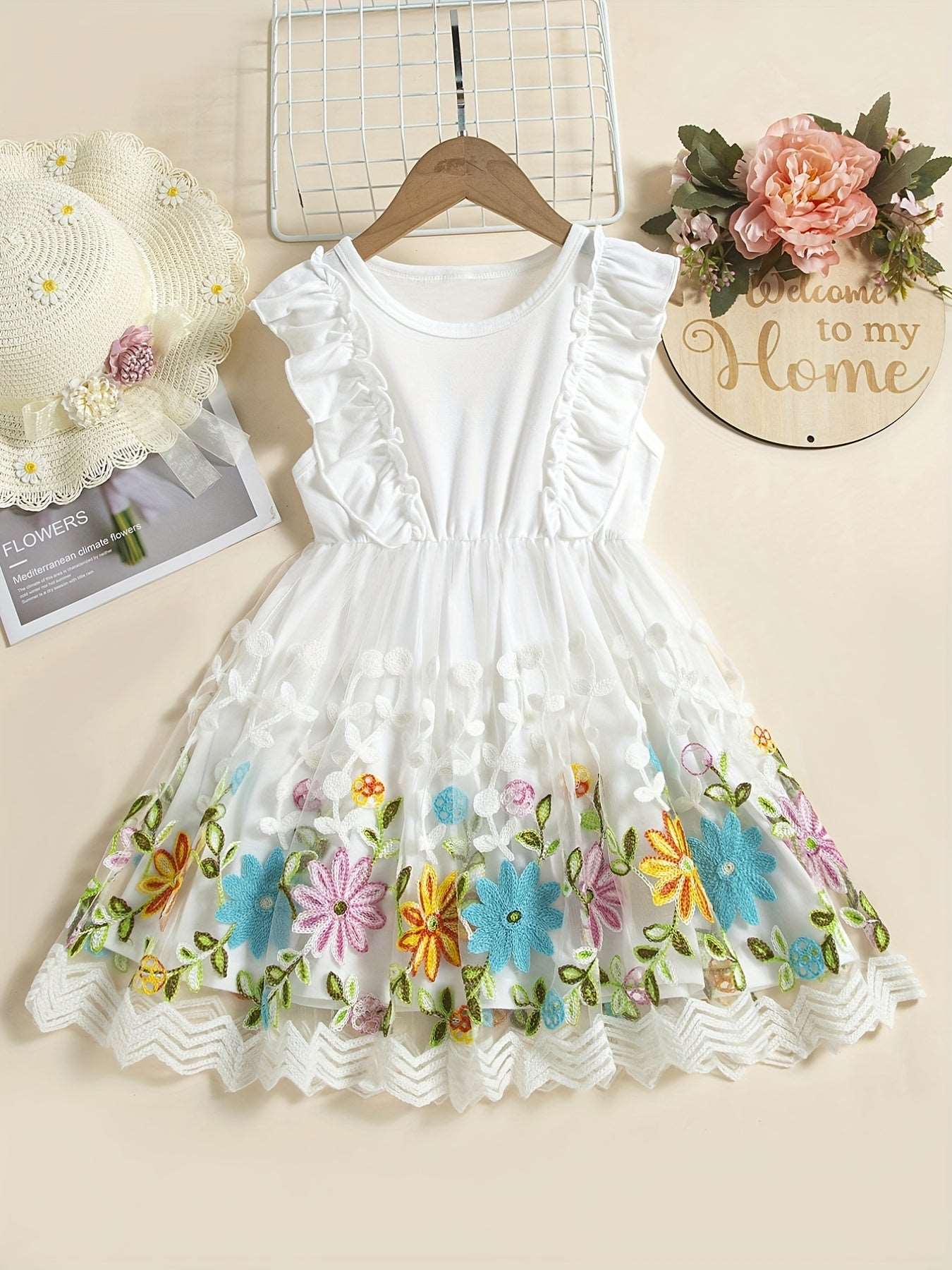 Vestido de Princesa Bordado para Niñas