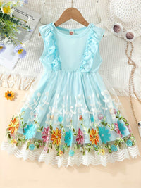 Vestido de Princesa Bordado para Niñas