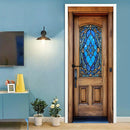 Vitral Decorativo Azul para Puertas - Elegancia y Personalización