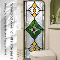 Stained Glass Film American Retro European Electrostatic Frosted Glass Sticker Window Film  Window Sticker  Stained Glass