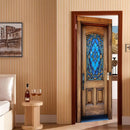 Vitral Decorativo Azul para Puertas - Elegancia y Personalización