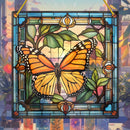 Vitral Colgante Mariposa Monarca - Decoración para Todo el Año