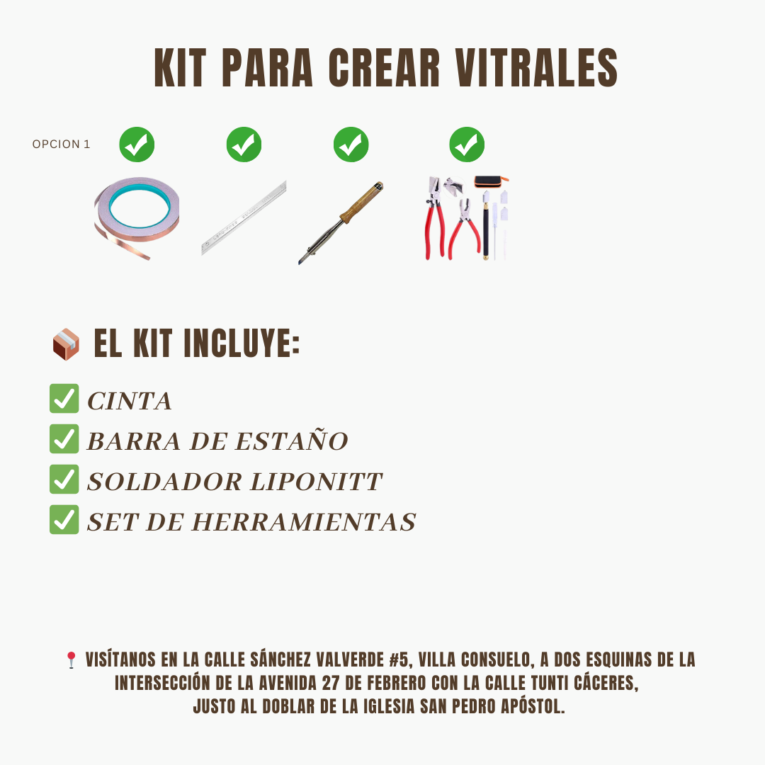 Kit Completo para Crear Vitrales – Profesional