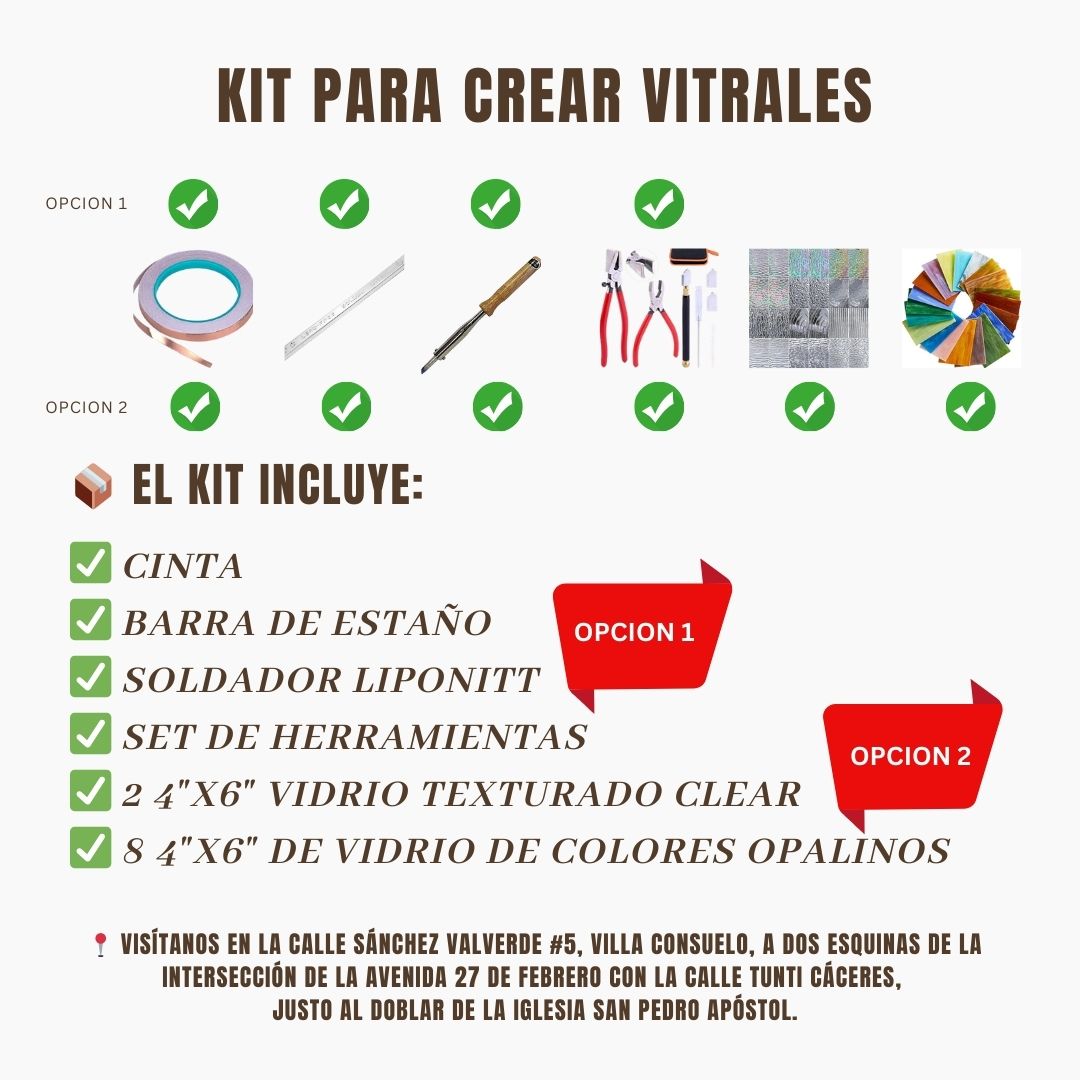 Kit Básico Completo para Crear Vitrales – Estándar