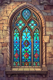 Vitral Gótico en Arco – Inspiración Medieval